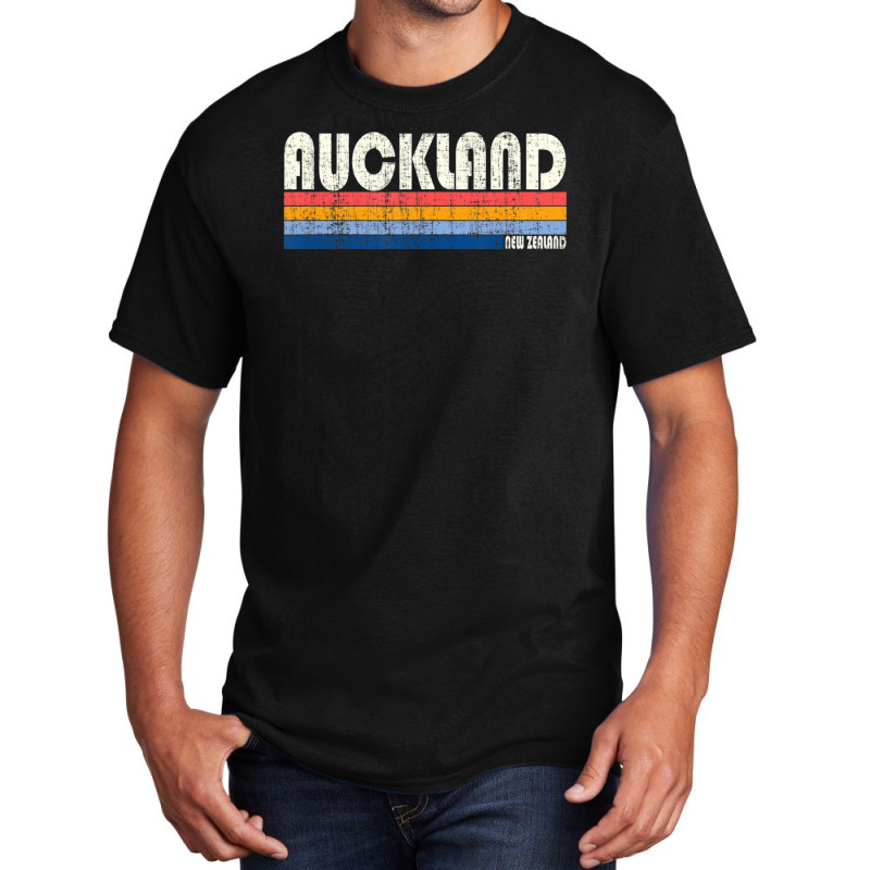 Limited Edition Vintage 70s Auckland, New Zealand Basic T-shirt by michaelyounger19 | Artistshot