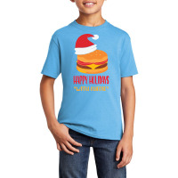 Trending Happy Holidays With Cheese Shirt Christmas Cheeseburger Gift- Basic Youth T-shirt | Artistshot