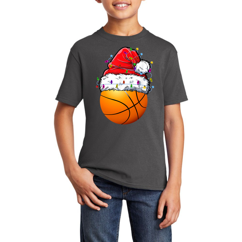 Basketball Santa Christmas Pajamas Sport Boys Men Funny Xmas Basic Youth T-shirt by Davidartist | Artistshot