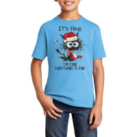 It's Fine I'm Fine Everything Is Fine Wine Glass Christmas T Shirt Basic Youth T-shirt | Artistshot