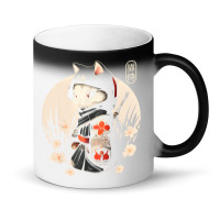 Japanese Samurai Cat Tattoo, Kawaii Ninja Cat Magic Mug | Artistshot