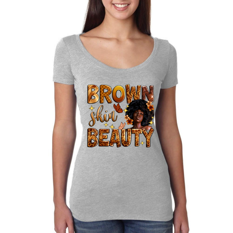 Brown Skin Beauty Women's Triblend Scoop T-shirt | Artistshot