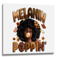 Melanin Poppin Metal Print Square | Artistshot