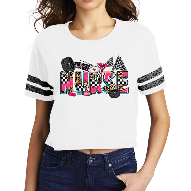 Race Nurse Scorecard Crop Tee by Zillion Design Studio | Artistshot