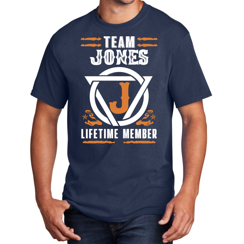 Limited Edition Family Name Team Jones Lifetime Member Basic T-shirt by bummercaught | Artistshot