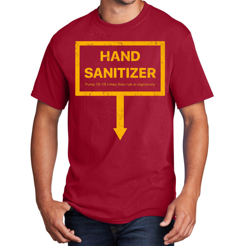 Hand Sanitizer Funny Adult Yellow Humor Mens Xmas Gag Premium T Shirt Basic T-shirt by scavo | Artistshot