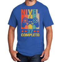 37th Birthday Spanish Nivel 37 Cumpleaños 37 Años Español T Shirt Basic T-shirt | Artistshot