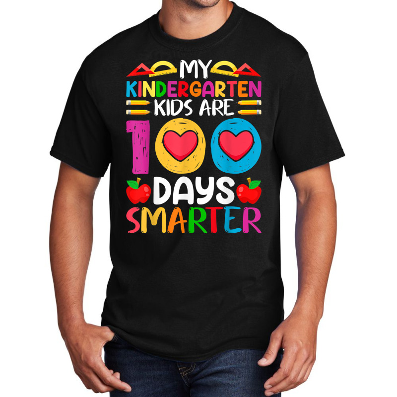 Funny 100 Days Of School And Still Poppin Kindergarten T Shirt Basic T-shirt | Artistshot