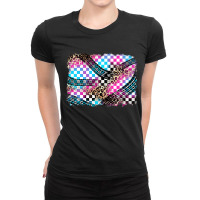 Race Background Ladies Fitted T-shirt | Artistshot