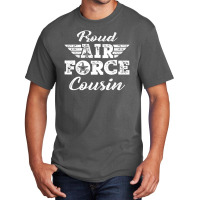 Hot Trend Proud Us Air Force Cousin Pride Military Family Basic T-shirt | Artistshot