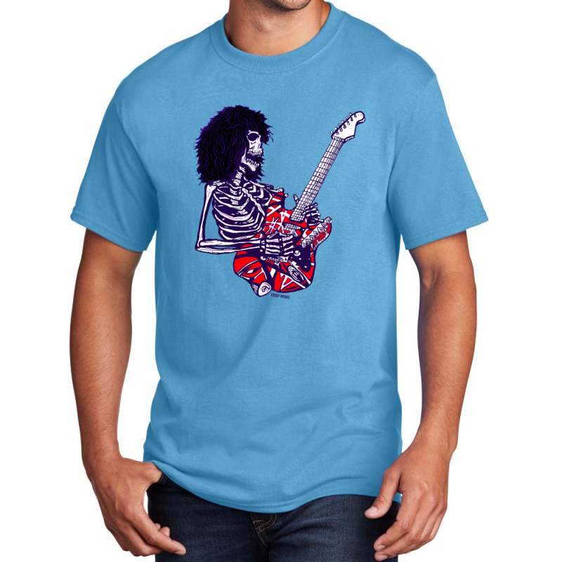 Dead E Virtuoso Rock Guitar Player Zombie Skeleton Basic T-shirt | Artistshot