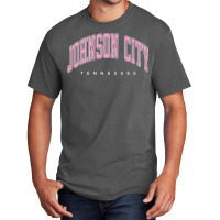 Johnson City Tennessee Tn Varsity Style Pink Text Premium Basic T-shirt | Artistshot