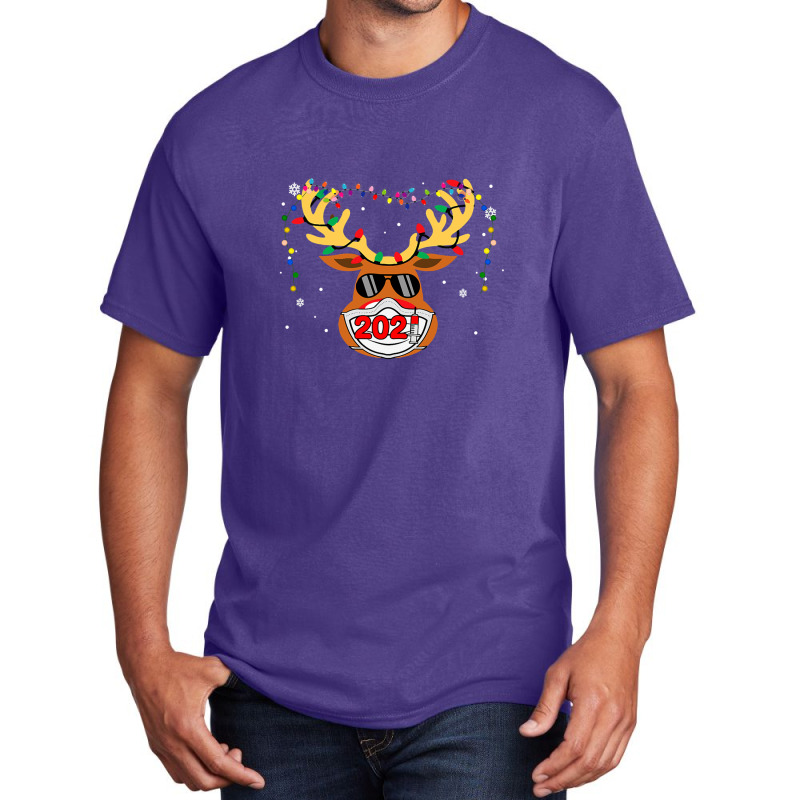 Reindeer In Mask Vaccination Merry 1 Basic T-shirt by MaryWright | Artistshot