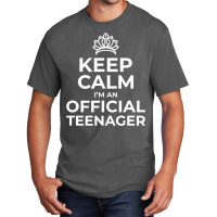 Keep Calm Birthday Official Teenager  13th Funny Girl Basic T-shirt | Artistshot