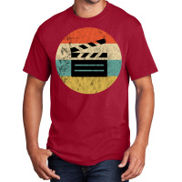 Filmmaker Clapboard Film Director Lover Retro Vintage Sunset Classic T Basic T-shirt | Artistshot