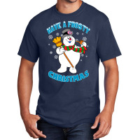 Frosty The Snowman Blue Basic T-shirt | Artistshot