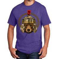 Bear In Roman Helmet Centurion Legionnaire Bear Lover 57.png Basic T-shirt | Artistshot