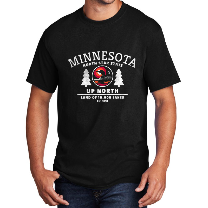 Limited Edition Minnesota North Star State Up North With Loon Basic T-shirt | Artistshot