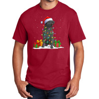 Black Lab Labrador Christmas Lights Pajama Dog Lover Xmas Basic T-shirt | Artistshot