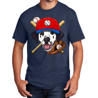 Dalmatian Baseball Dog Lovers Baseball Player 126.png Basic T-shirt | Artistshot