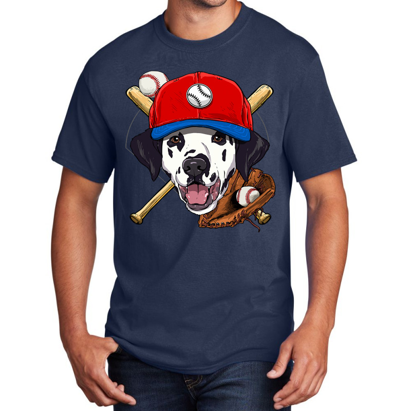 Dalmatian Baseball Dog Lovers Baseball Player 126.png Basic T-shirt by SCOTTALLENZ | Artistshot