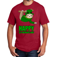 Irish Sloth Happy St Patricks Day Gift Kids Ireland Basic T-shirt | Artistshot