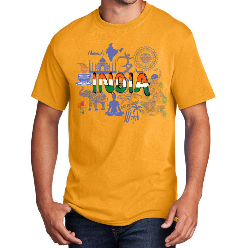 Welcome To India- Purple Basic T-shirt | Artistshot