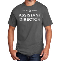 Film Crew Assistant Director  Red Retro Basic T-shirt | Artistshot