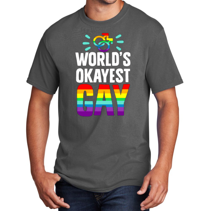 World's Okayest Gay Basic T-shirt | Artistshot