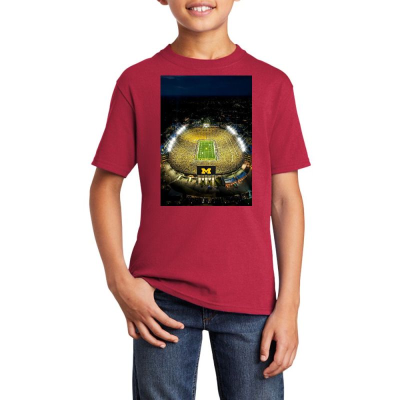 The Michigan Stadium Basic Youth T-shirt | Artistshot