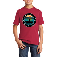 Trending Arcadia Lake Fishing Michigan Sunset Basic Youth T-shirt | Artistshot