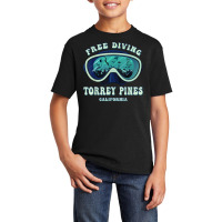 Free Diving, Torrey Pines California Underwater Divers Mask T Shirt Basic Youth T-shirt | Artistshot