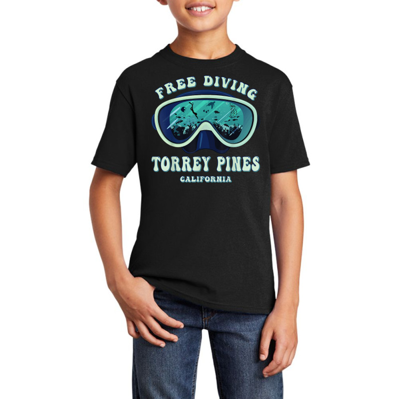 Free Diving, Torrey Pines California Underwater Divers Mask T Shirt Basic Youth T-shirt by joeykujalat4t | Artistshot