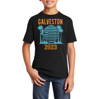 Galveston 2023 Family Vacation Cool Palm Tree T Shirt Basic Youth T-shirt | Artistshot