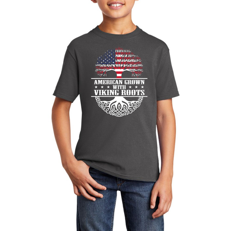 Limited Edition American Grown Viking Roots Basic Youth T-shirt by Sizemore Adame | Artistshot