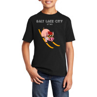 Salt Lake City Utah   Funny Pig Ski Tank Top Basic Youth T-shirt | Artistshot