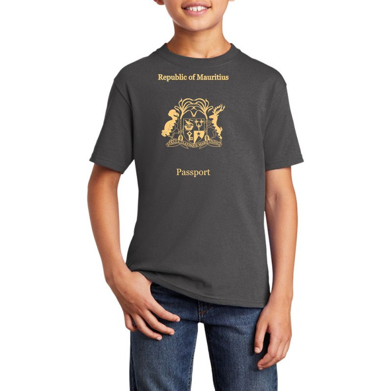 Limited Edition Mauritius Passport Basic Youth T-shirt by laurynvanhoose | Artistshot