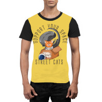 Support Your Space Street Cats Graphic T-shirt | Artistshot