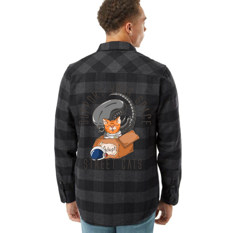 Support Your Space Street Cats Flannel Shirt | Artistshot