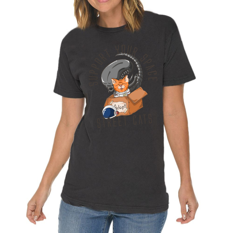 Support Your Space Street Cats Vintage T-shirt | Artistshot