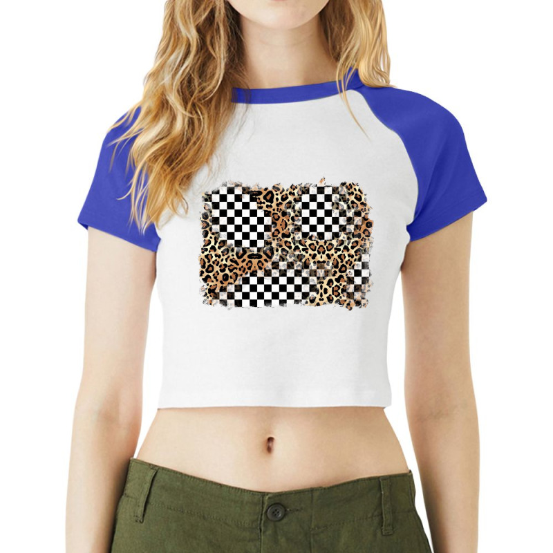 Race Leopard Background Raglan Crop Top by Zillion Design Studio | Artistshot