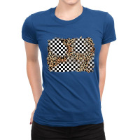 Race Leopard Background Ladies Fitted T-shirt | Artistshot