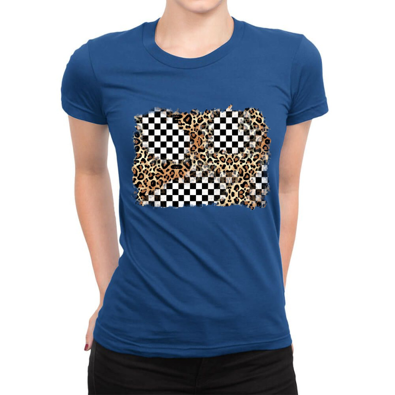 Race Leopard Background Ladies Fitted T-Shirt by Zillion Design Studio | Artistshot