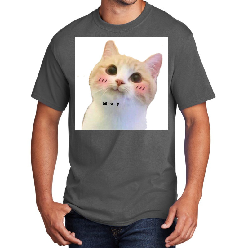 Cat Sayes Hey Poster Travel Basic T-shirt | Artistshot