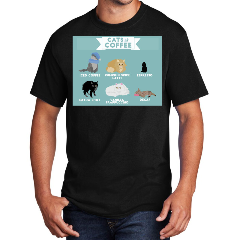 Cats As Coffee Poster Vintage Basic T-shirt | Artistshot