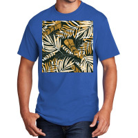 Trend Pattern With Tropical Leaves Plants  Retro Quote Basic T-shirt | Artistshot