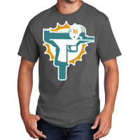 Miami Gun Dolphin Basic T-shirt | Artistshot