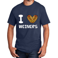 Hot Trend I Love Weiners Hotdogs Frankfurter Wiener Frank Sausage Bun Basic T-shirt | Artistshot