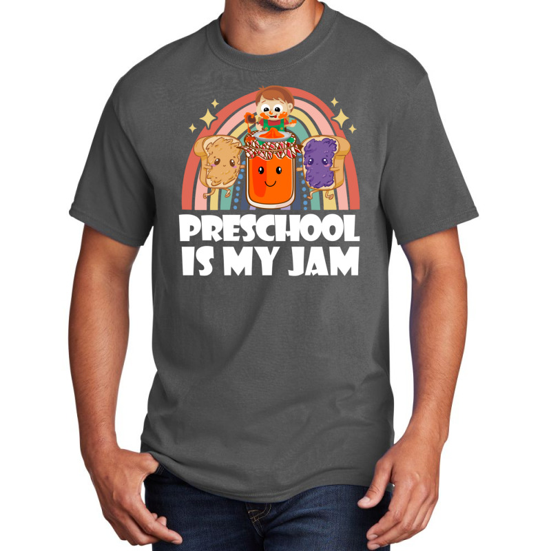 Team Preschool Is My Jam Rainbow Cute Pre K Teacher Student Basic T-shirt | Artistshot