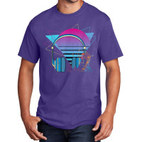 80s Art Vaporwave Aesthetic Headphones Synthwave Retro Music Classic Basic T-shirt | Artistshot